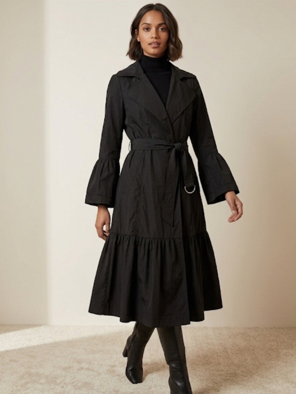 Black trench coat